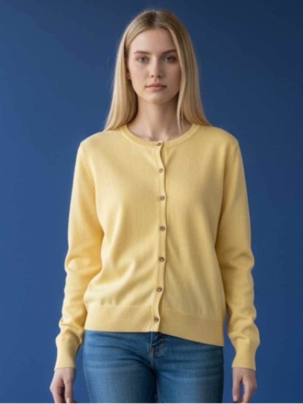 GAP Yellow Button-Up Cardigan
